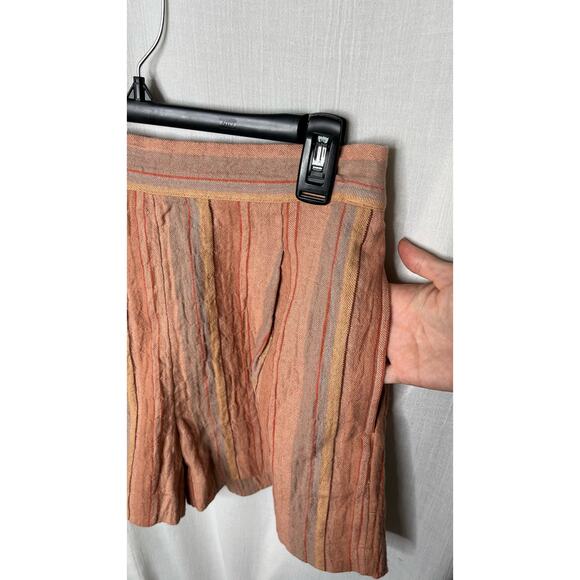 Madewell Orange Striped Pull-on Shorts with Pockets Size Small - Picture 3 of 6